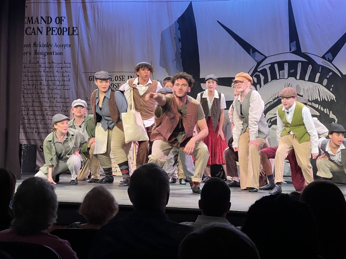 Xavier Raines as Jack Kelly in Newsies Jr.
